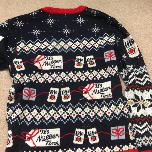 Miller Lite Ugly Christmas Sweater Size M - Picture 4 of 5